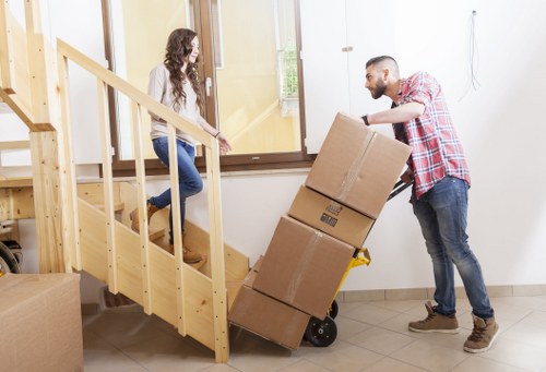 Packing and moving supplies prepared for a Roehampton relocation