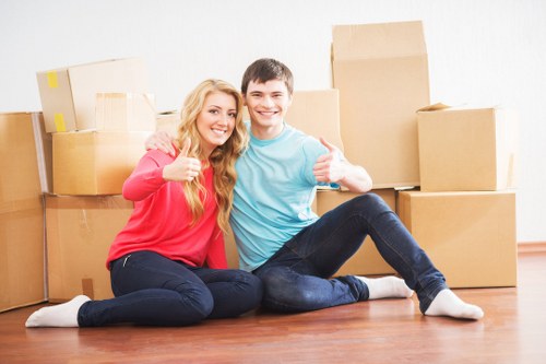 Professional movers loading furniture for a Roehampton relocation