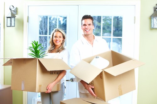Moving office contents through a Roehampton property with parking challenges